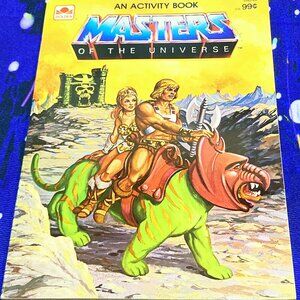 VINTAGE * 1983* MASTERS OF THE UNIVERSE ACTIVITY BOOK * MATTEL x HE-MAN x GOLDEN